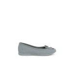 Ballerines pour fille en toile avec ruban gris