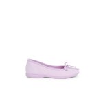 Ballerines pour fille en toile avec ruban mauve