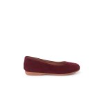 Ballerines plates en su�de pour filles s bordeaux