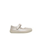 Ballerines premiers pas en cuir avec sangle dorsia blanc cr�me -