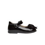Ballerines en vernis arabesque noir -