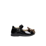 Ballerines en verni arabesque noir - beige -