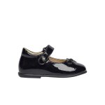Ballerines en verni avec sangle ballet bleu nuit -