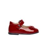 Ballerines en verni avec sangle ballet rouge fonc