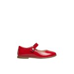Ballerines en verni avec sangle darling rouge