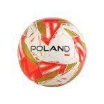 Ballon de foot (taille 4) poland blanc / rouge / jaune or