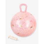 Ballon sauteur � paillettes rose
