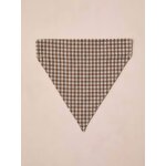 Bandana chien coton carreaux beige