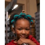 Bandeau tricot de nol avec toile vert