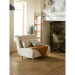 Banquette convertible 1 place en sherpa cru