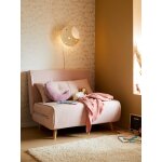 Banquette convertible 1 place vieux rose