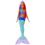 Barbie dreamtopia poup�e sir�ne aux cheveux roses et violets multicolore