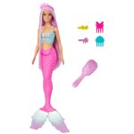 Barbie poupe mannequin fantaisie sirne cheveux longs multicolore