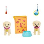 Barbie set de jeu d'adoption de chiots avec poup�e brunette multicolore