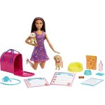 Barbie set de jeu d'adoption de chiots avec poupée brunette multicolore Barbie set de jeu d'adoption de chiots avec poupée brunette multicolore