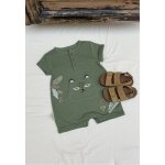 Barboteuse b�b� gabin vert