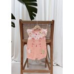 Barboteuse b�b� en gaze de coton santa giulia corail