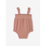 Barboteuse bretelles coton argile