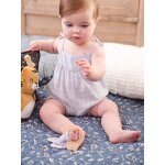 Barboteuse brod�e naissance bleu ciel