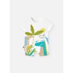 Barboteuse en coton imprim blanc