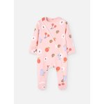 Barboteuse en coton avec imprim rose