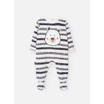 Barboteuse en tricot pour bb  motif animal noir