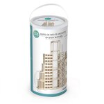 Baril de 500 planchettes en bois naturel beige