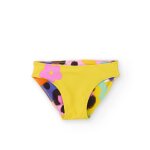 Bas de bikini fille en maille au design r�versible jaune