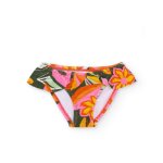 Bas de bikini fille en maille avec volant d�licat orange