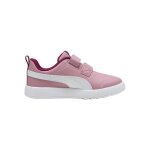 Baskets basses enfant � scratch poised rose puma blanc berry