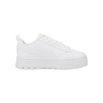Baskets basses  lacets blanc or