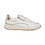 Baskets basses � lacets blanc or clair