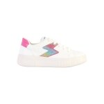Baskets basses  lacets blanc - rose