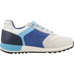 Baskets basses � lacets bleu c0293