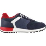 Baskets basses � lacets bleu c0700