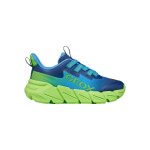 Baskets basses � lacets bleu clair lime