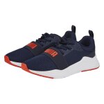 Baskets basses  lacets marine rouge