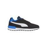 Baskets basses � lacets noir blanc racing bleu