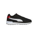Baskets basses  lacets puma noir blanc puma rouge