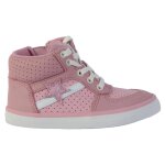 Baskets basses � lacets velours rose