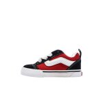 Basket mod�le basse rouge et noir avec lacets �lastiques confort et maintien enfant gar�on red