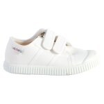 Baskets basses � scratch blanc
