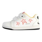 Baskets basses � scratch blanc noir