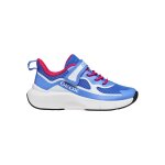 Baskets basses � scratch bleu blanc