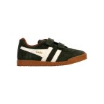 Baskets basses  scratch kaki sombre blanc cass orang