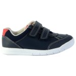 Baskets basses � scratch navy leather