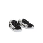 Baskets basses � scratch old skool v motif damier b�b� noir