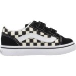 Baskets basses � scratch old skool v motif damier b�b� noir