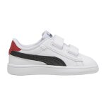 Baskets basses � scratch puma blanc noir aqua rouge