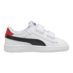 Baskets basses � scratch puma blanc noir aqua rouge